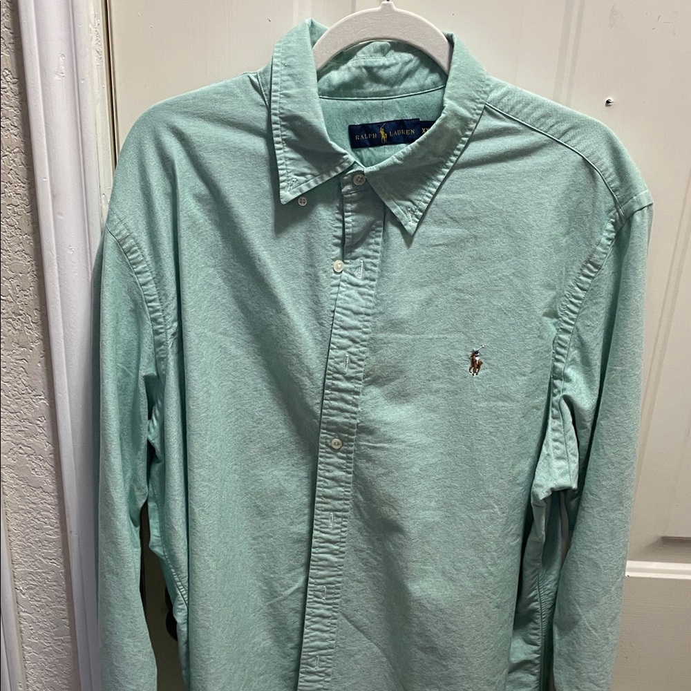 Ralph Lauren Men's Mint Button Down Shirt